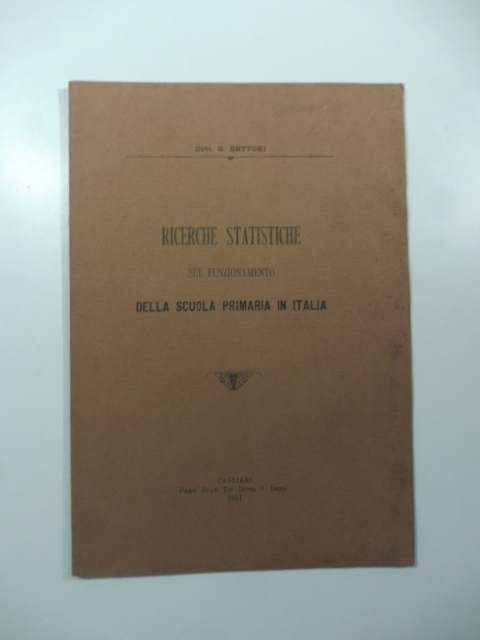 Ricerche statistiche sul funzionamento della scuola primaria in Italia